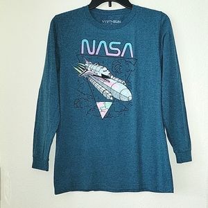 NASA girl's long sleeve tee by Fifth Sun, XL, Blue, NWOT